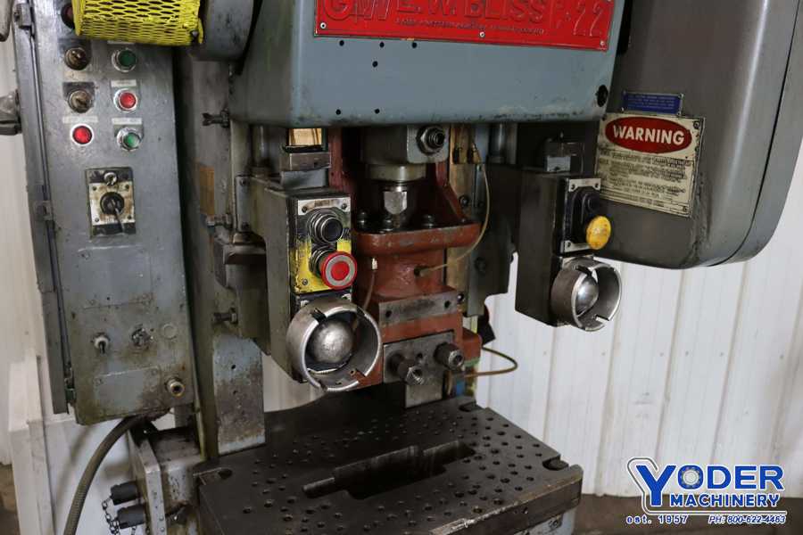 22 Ton, Bliss #C-22, OBI press, 1-1/2" stroke, 9-3/4" Shut Height, air clutch & brake, Ametek Control, #77350 - Image 4