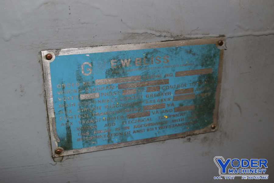 22 Ton, Bliss #C-22, OBI press, 1-1/2" stroke, 9-3/4" Shut Height, air clutch & brake, Ametek Control, #77350 - Image 10