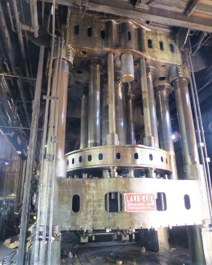 4000 Ton, Lake Erie, double action hydraulic press, 48" ejector stroke, 180" main ram stroke, 92" F-B x 160" - Image 6