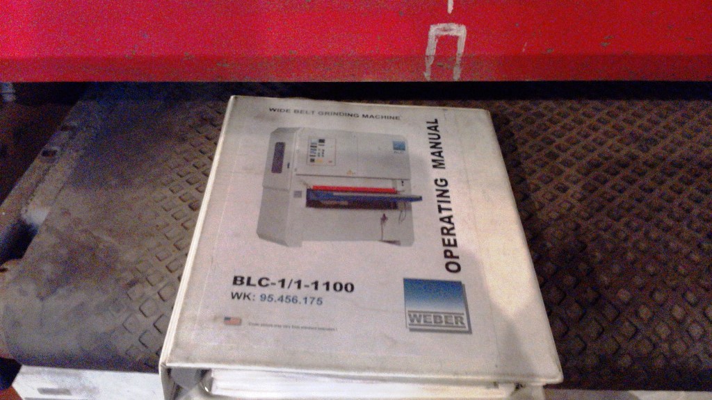 44" x 84.5" Weber #BLC-1/1-1100, plate sander, 2004, #16591 - Image 4
