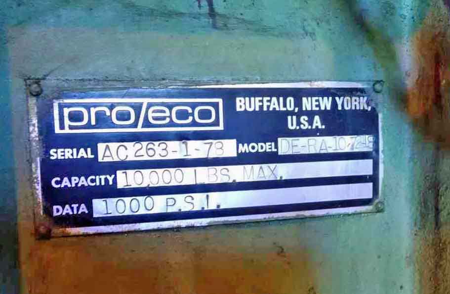 10000 lb. x 72 outside dimension Pro-Eco, downlayer, 3.5" diameter x 72" face rolls, 1978 - Image 5