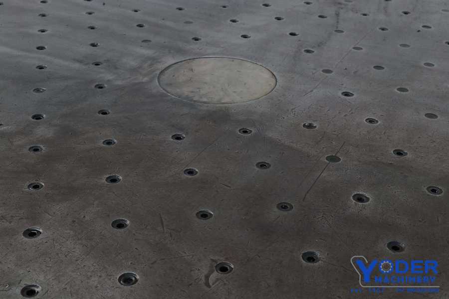 Drill table, 79 x 79 x 7 -1/2", drill holes, tapped holes, #65390 - Image 9