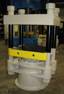 314 Ton, Up-acting slab-side press, 4-post, 14" stroke, 22" daylight, 31.5" x 30" ned, #2036 - Image 1