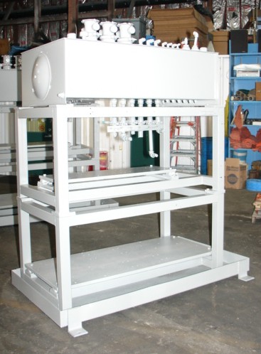 100 gallon Blanchard, single & double stack, 58" x 31" x 15.5", mounted in drip pan, #1324 - Image 1