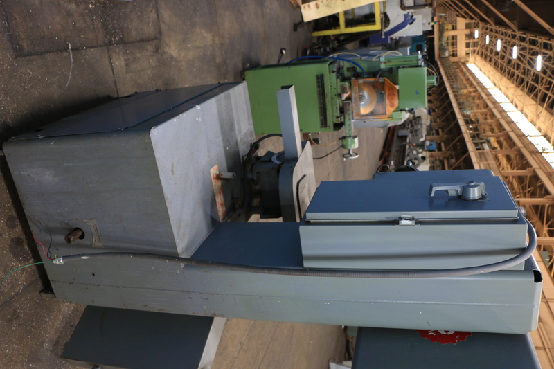 18" x 12" Grob #4V-18, variable speed, table feed, 3 HP, blade welder RWA, tilt table, 1982, #158308 - Image 7