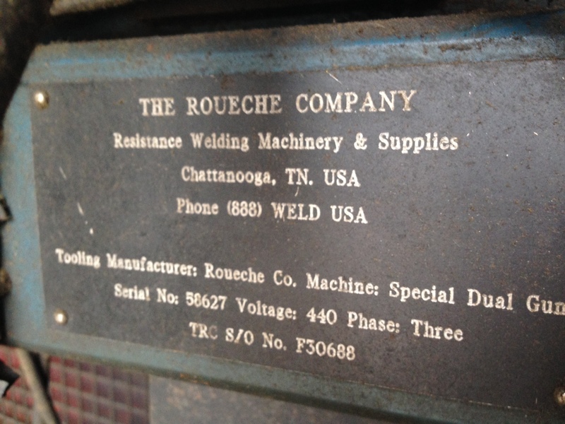 Roueche #TRC-S/O-F30688, resistance spot welder, s/n 59627, special dual gun, Technitron Controls A-B - Image 5
