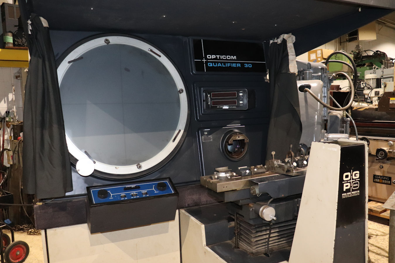 30" OGP Optical, digital read out, lens with power shift, X, Y, Z power table - Image 2