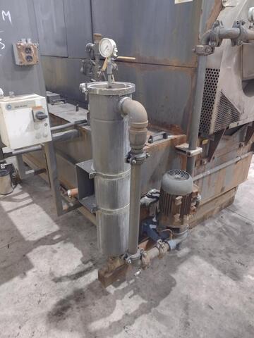 Hurricane #250, 3 stage, 24" rotary drum parts washer, gas heated, 1998, #13539 - Image 9