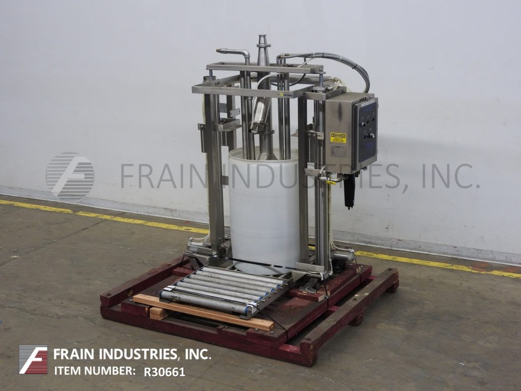 Murzan #DUS-51M, sanitary Stainless Steel, 55 gallon drum unloader with Murzan #PI-50 double diaphragm pump - Image 1