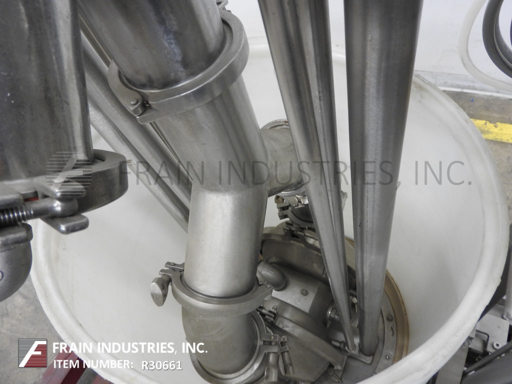 Murzan #DUS-51M, sanitary Stainless Steel, 55 gallon drum unloader with Murzan #PI-50 double diaphragm pump - Image 2