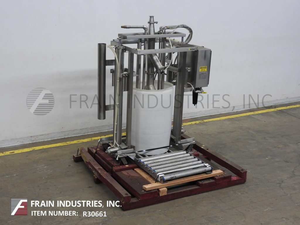 Murzan #DUS-51M, sanitary Stainless Steel, 55 gallon drum unloader with Murzan #PI-50 double diaphragm pump - Image 5