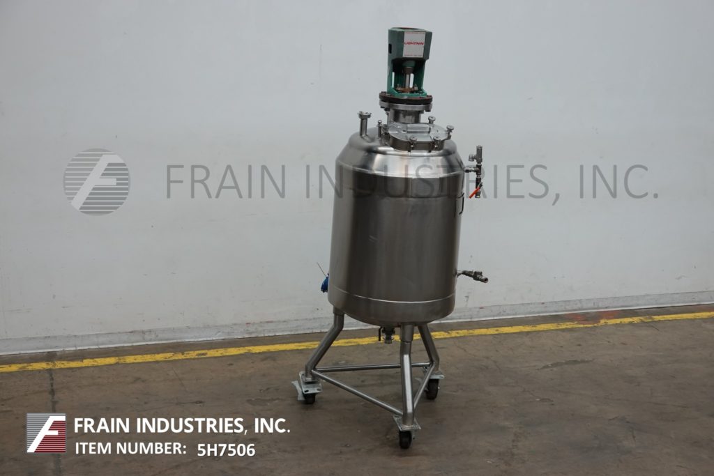 65 gallon Utensco, 304 Stainless Steel jacketed processing tank, 23" diameter x 36" straight wall, dome top - Image 5