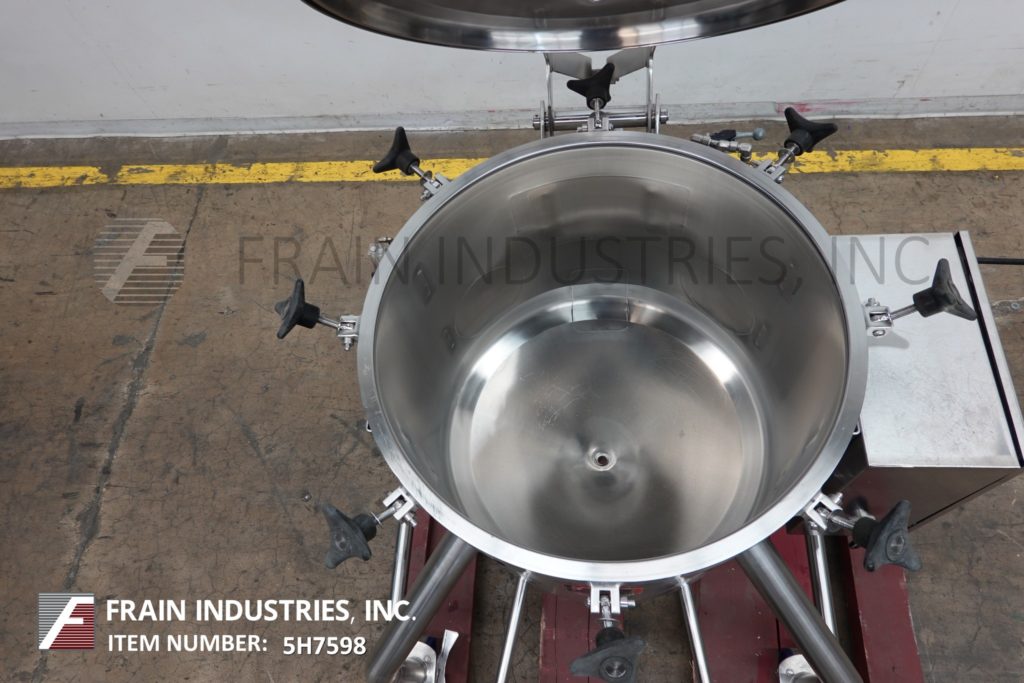 55 gallon Lee #55CBT, 316 Stainless Steel internal vacuum tank, 5 psi, 28" dia x 21" straight wall, tilt off - Image 2