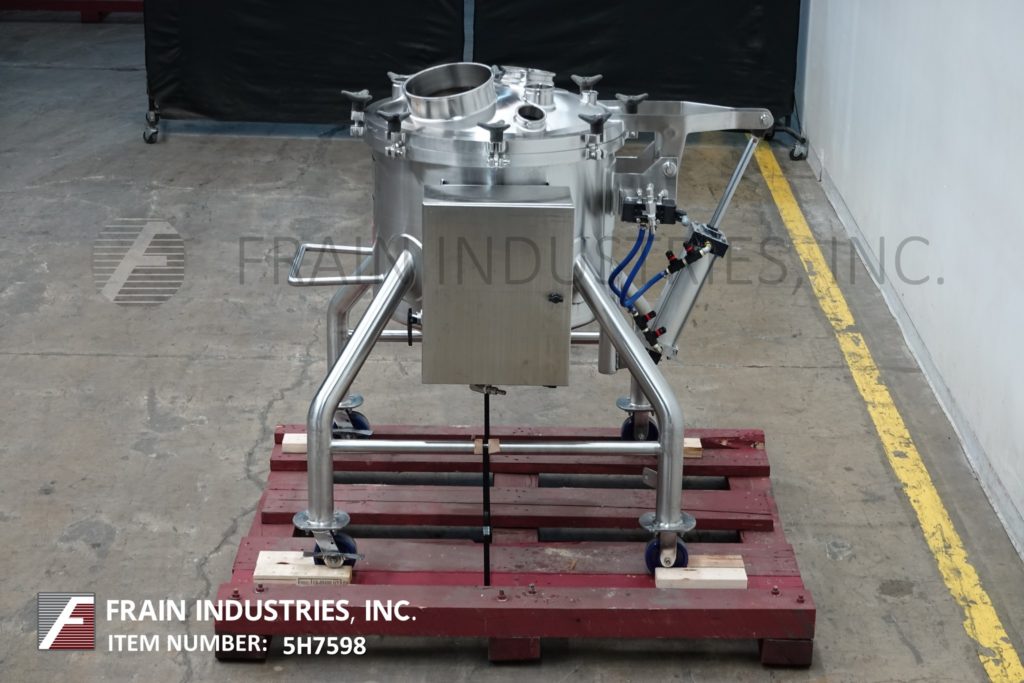 55 gallon Lee #55CBT, 316 Stainless Steel internal vacuum tank, 5 psi, 28" dia x 21" straight wall, tilt off - Image 3