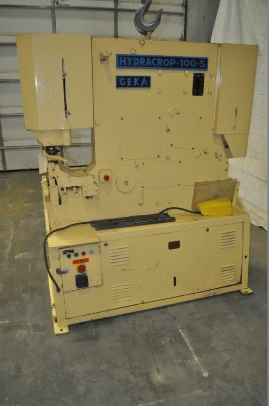6" x 6" x 1/2" Geka #Hydracrop-100S, hydraulic ironworker, 100 ton, 24" x 5/8" plate, S/N 13271 - Image 1