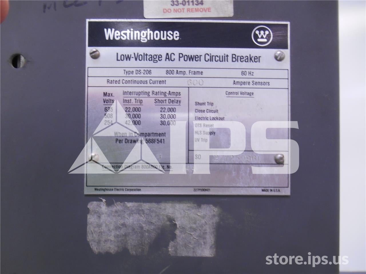 800 Amps WH Ds-206 Mo/do Amptector Ii Du Li, 600 Amps Ct - Image 3