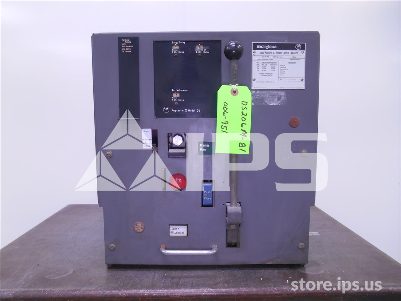 800 Amps WH Ds-206 Mo/do Amptector Ii Du Li, 600 Amps Ct - Image 1