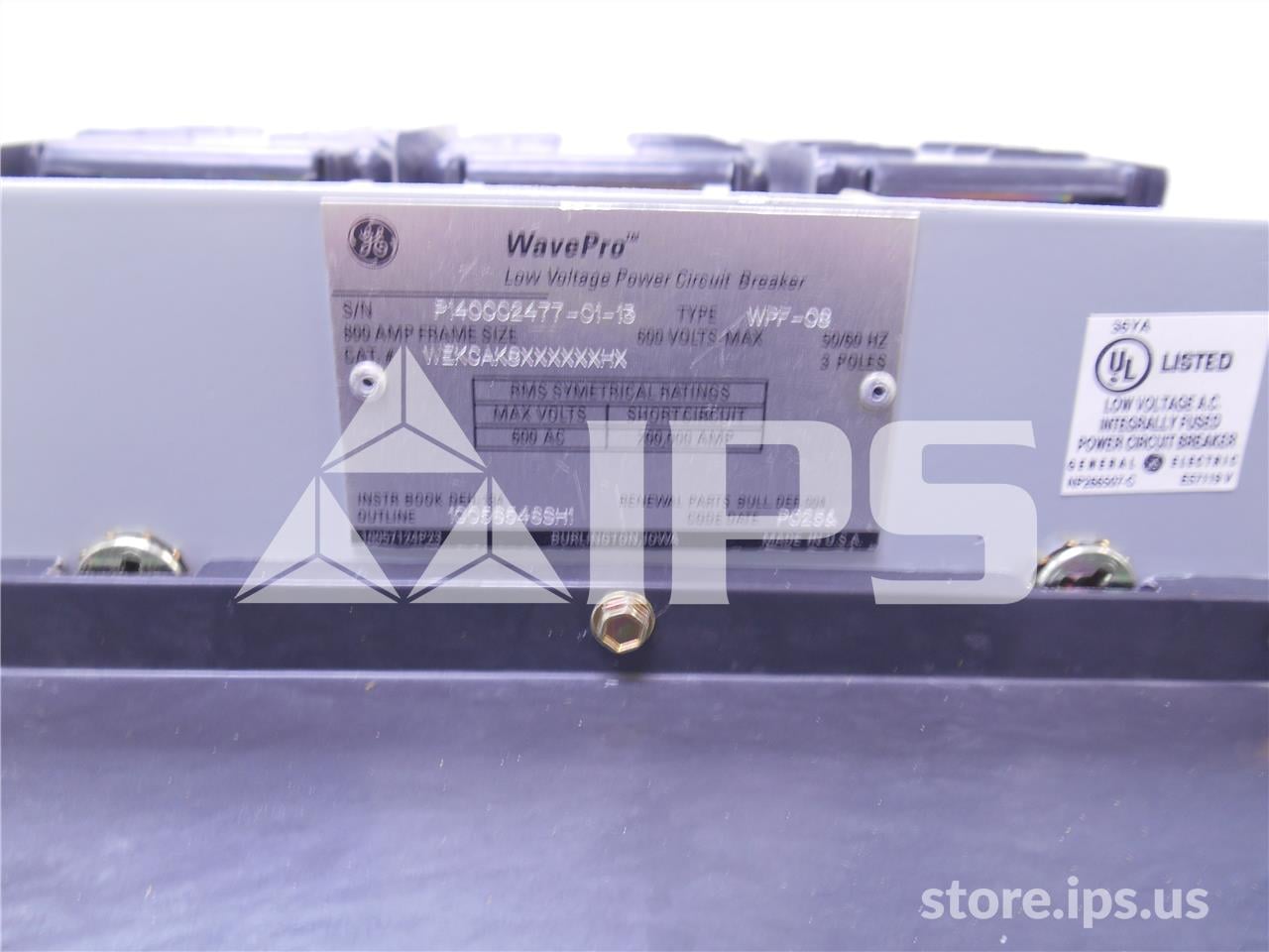 800 Amps GE Wpf-08 Mo/do Wekcak8xxxxxxhx Unused Surplus Mvt Plus Lig, 400 Amps Ct, 250 Amps Rp, 1600 Amps Fuse - Image 3
