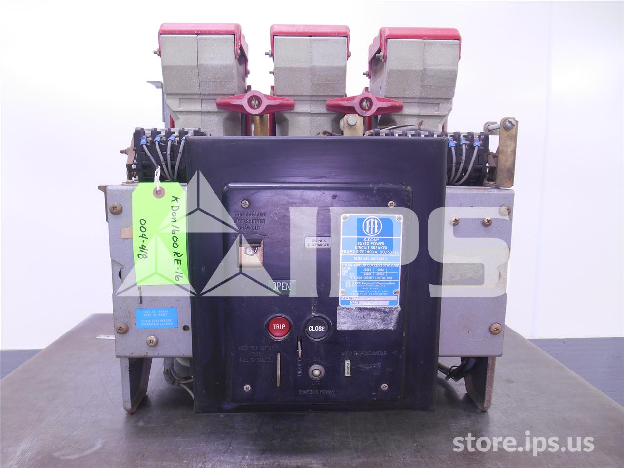 1600 Amps ITE Kdon-1600s Red Eo/do 48 Volts DC Controls, 1600 Amps Fuse - Image 1