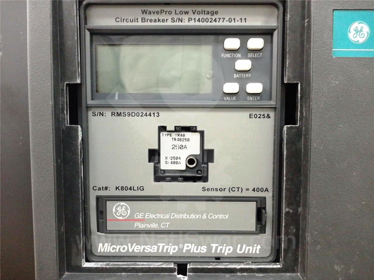 800 Amps GE Wpf-08 Mo/do Wekcak8xxxxxxhx Unused Surplus Mvt Plus Lig, 400 Amps Ct, 250 Amps Rp, 1600 Amps Fuse - Image 6