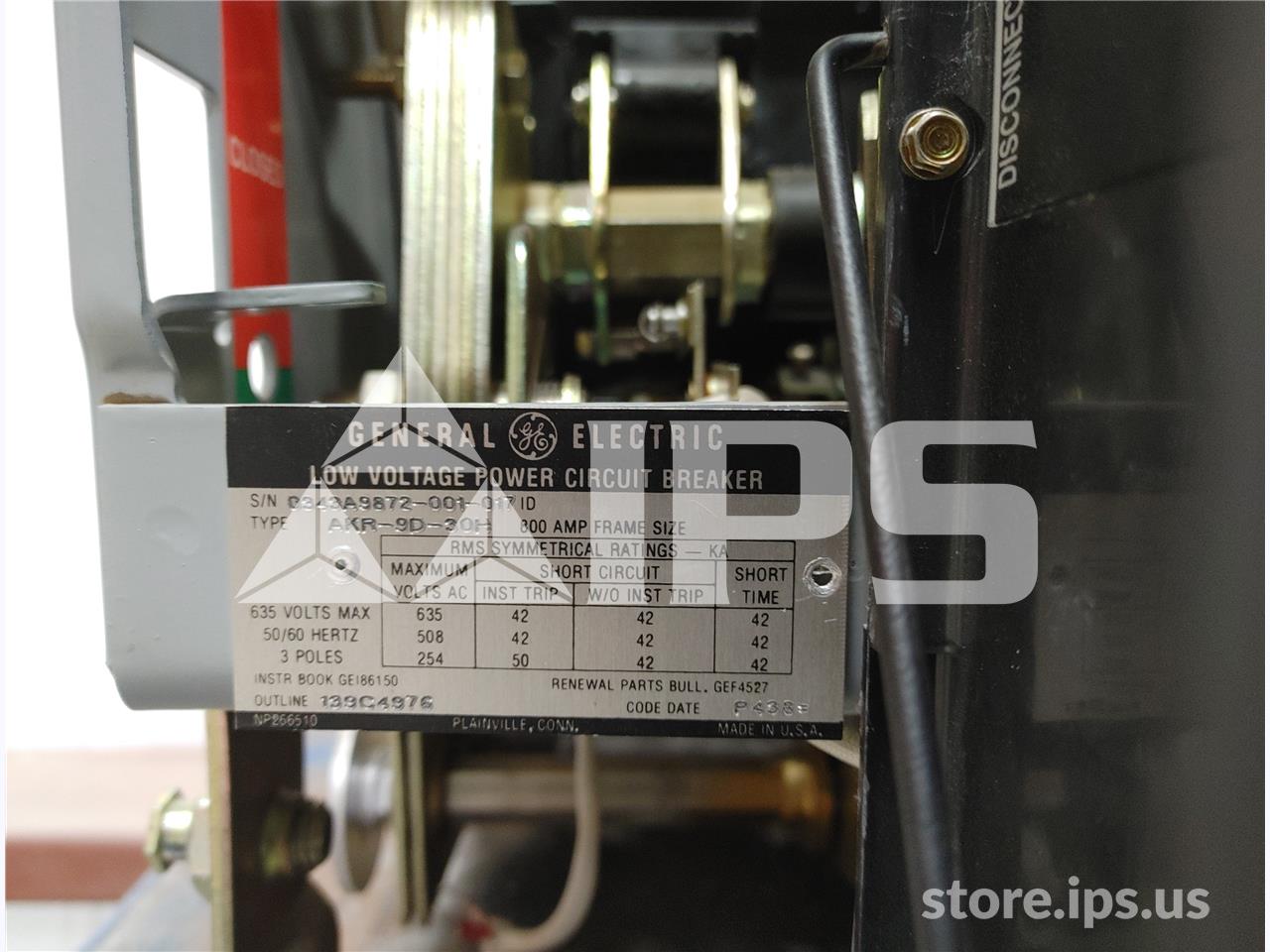 800 Amps GE Akr-9d-30h Eo/do (akr-_d-30h) 120 Volts AC Control, 24 Volts DC Trip, Mvt Pm, 800 Amps Ct - Image 5