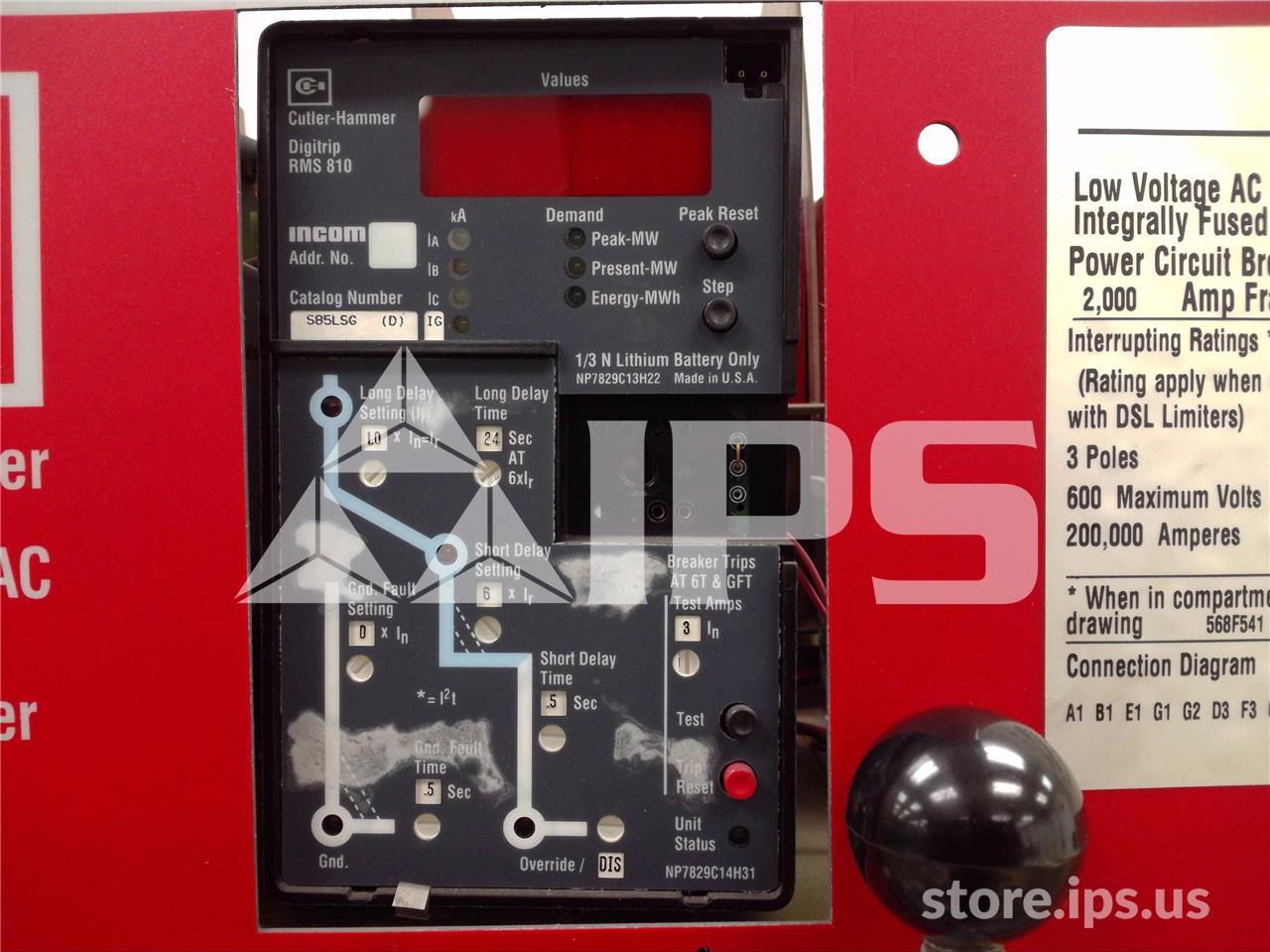 2000 Amps Ch Dslii-620 Eo/do Unused Surplus 120 Volts AC Control, Rms 810 Lsg, 2000 Amps Rp, 3000 Amps Fuse - Image 2