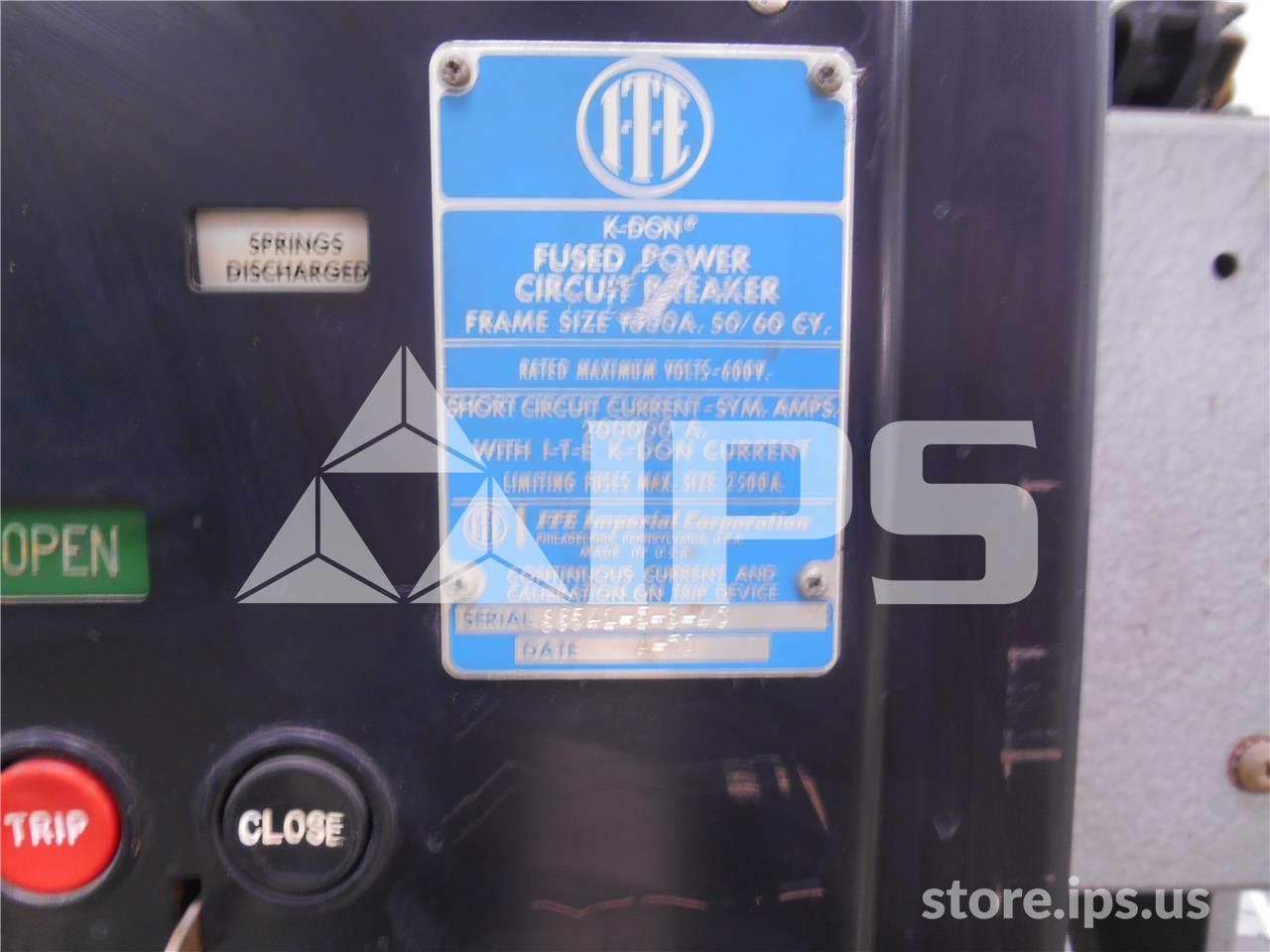1600 Amps ITE Kdon-1600 Red Eo/do 48 Volts DC Control, Od-5 Lsi 1600a, 800 Amps Fuse - Image 2