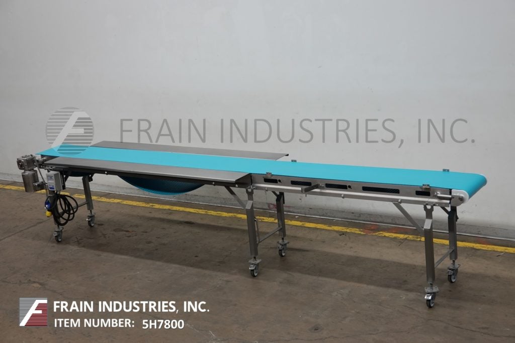 16" wide x 15.1' long, Dorner, Stainless Steel belt conveyor, food grade belt has an infeed & discharge - Image 5