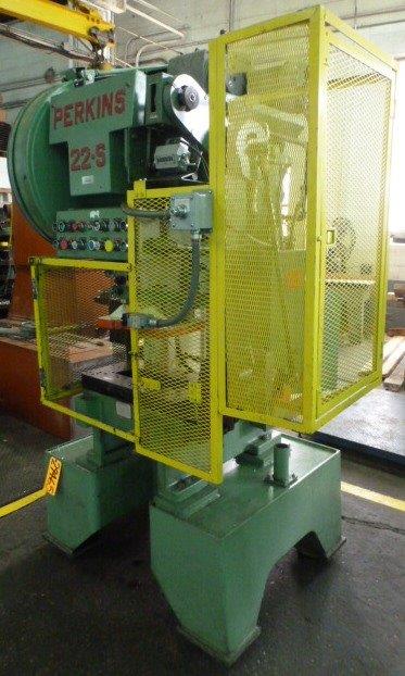 22 Ton, Perkins #22S, 2" stroke, 7" Shut Height, 22" x12" bed, 200-800 SPM, air clutch & brake, 3 HP, s/n - Image 3