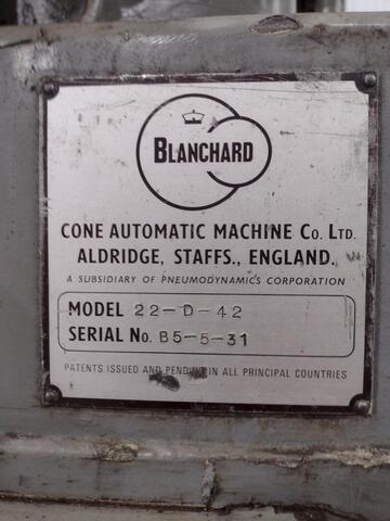Blanchard #22D-42, 42" chuck, rotary surface grinder, #13615 - Image 3