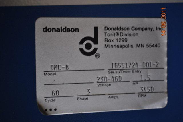 800 cfm Torit #DMC-B Dry Flo mist collector, 82 sq.ft., 1 filter, 1.5 HP - Image 2