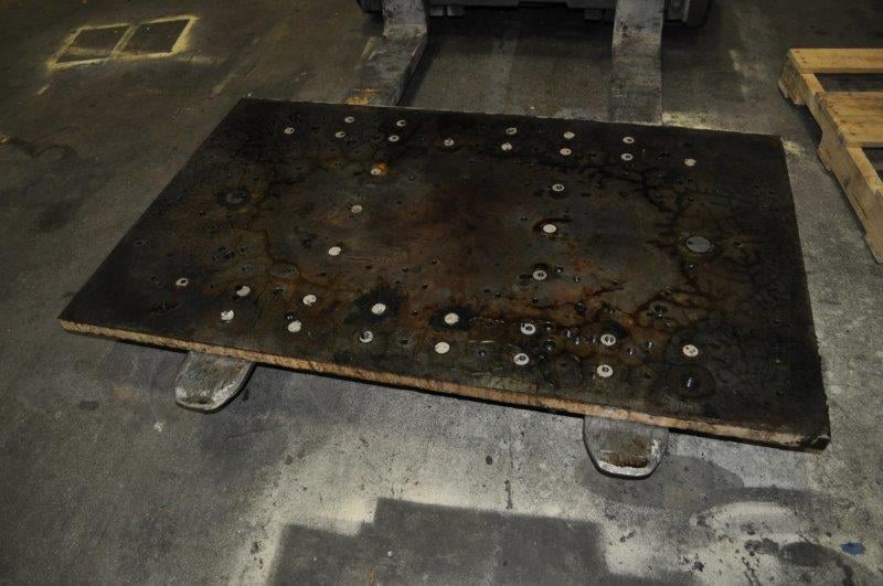 Steel Ram Plate, 60" LR x 36" FB x 1.5"thick - Image 1