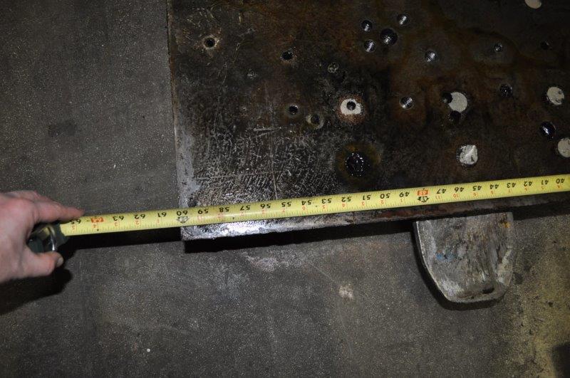 Steel Ram Plate, 60" LR x 36" FB x 1.5"thick - Image 3