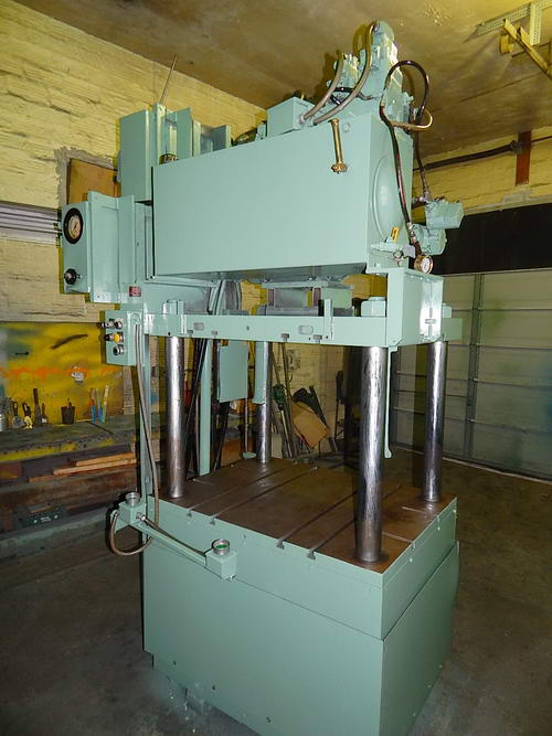 35 Ton, Keystone, 4-post up-acting hydraulic trim press, 14" stroke, 30" daylight, 1995 - Image 2