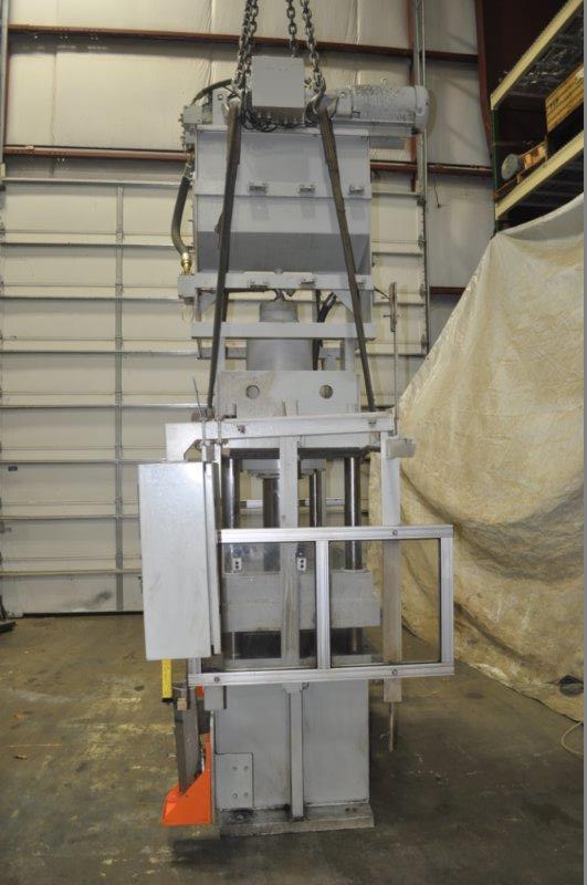 60 Ton, Pacific #60CX50/30, 4-post hydraulic press, 20" stroke, 25" daylight, 60" x30" bed, 2007 - Image 5