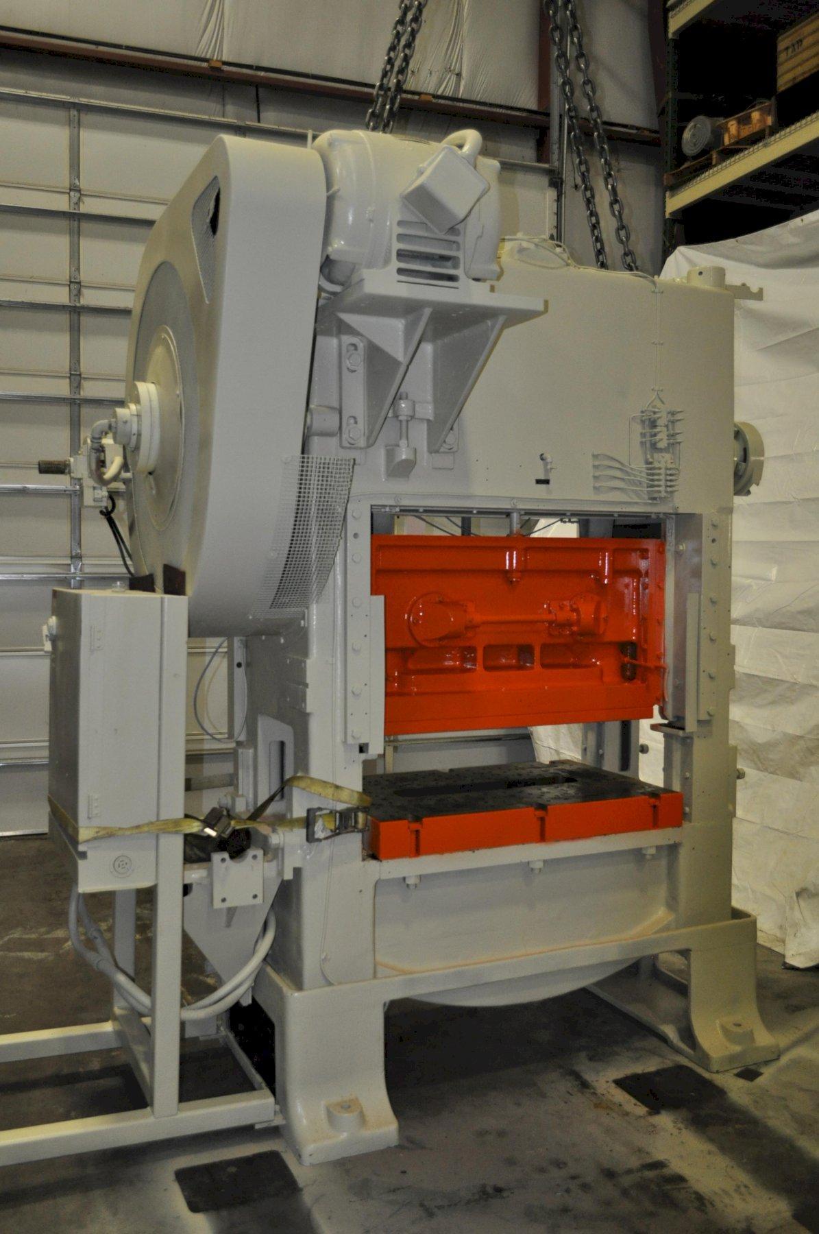 100 Ton, Minster #P2-100, straight side double crank press, 1.5" stroke, 18" Shut Height,air clutch & brake - Image 2
