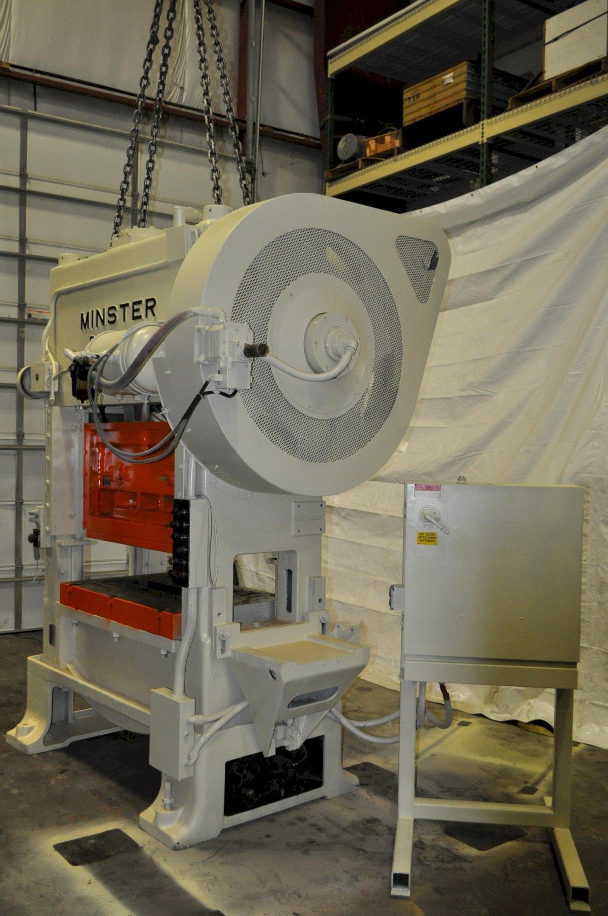 100 Ton, Minster #P2-100, straight side double crank press, 1.5" stroke, 18" Shut Height,air clutch & brake - Image 7
