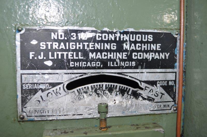 12" x .03" Littell #312, flat & shape straightener, 9 rolls, Bijur lube, 30-180 FPM - Image 6