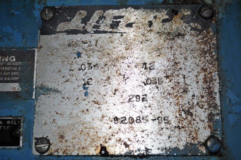 12" x .035" Littell #212-17, flat & shape straightener, 17-rolls,Lincoln lube system,variable speed - Image 5