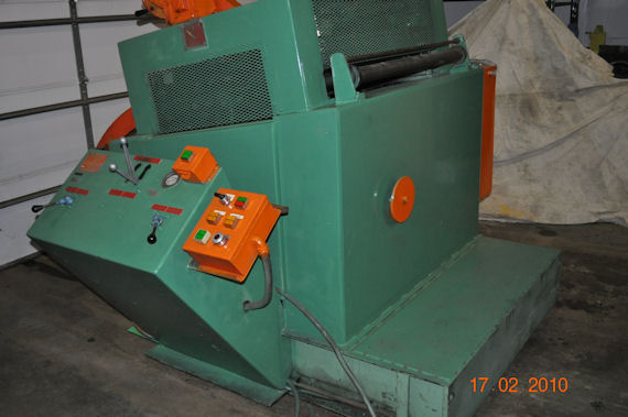 36" x .1" American Steel Line #100-3-11, flat & shape straightener, 7-rolls, variable speed, 1987 - Image 4