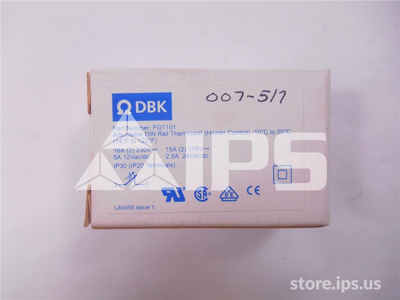 Dbk Adjustable Din Rail Thermostat New 14-122f - Image 1