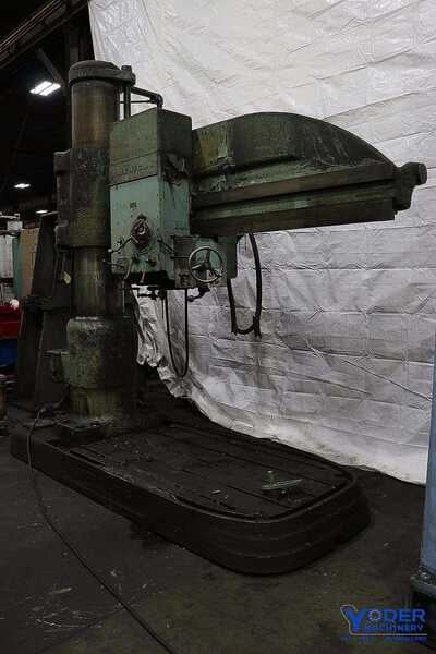 7' -17" American #07x17, radial drill, #5MT, power elevation/ head traverse, coolant, #15419 - Image 1