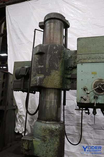7' -17" American #07x17, radial drill, #5MT, power elevation/ head traverse, coolant, #15419 - Image 5