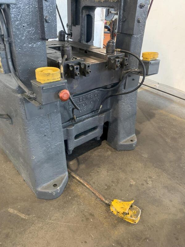 100 Ton, Bliss #S1-100-24-30, straight side, 10" stroke, 22" Shut Height, 3" adjustment, 30 SPM, 32" F-B x - Image 8