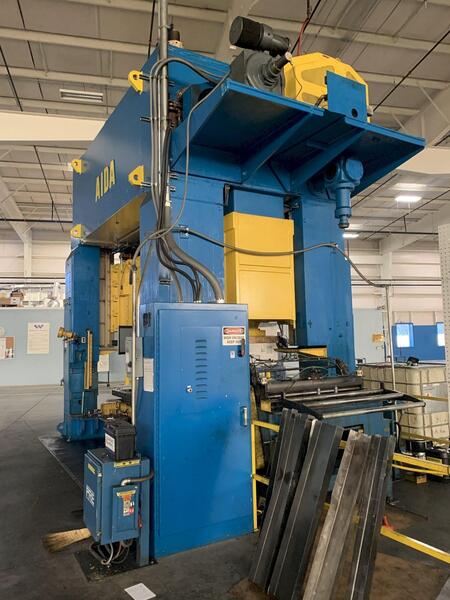 500 Ton, Aida #NST-500, straight side double crank press, 12" stroke, 40" Shut Height, 4" adj., 20-50 VSPM - Image 9