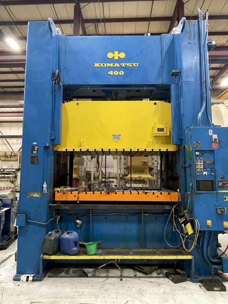 300 Ton, Komatsu #E2P-300, straight side double crank press, 7.9" stroke, 40" Shut Height, 8.66" adj., 30-60 - Image 1