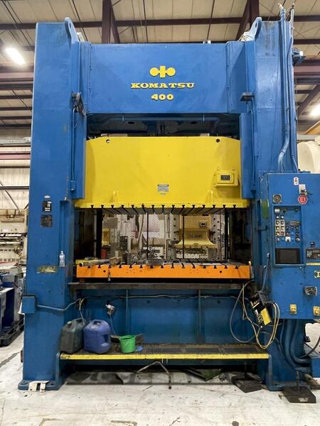 300 Ton, Komatsu #E2P-300, straight side double crank press, 7.9" stroke, 40" Shut Height, 8.66" adj., 30-60 - Image 6