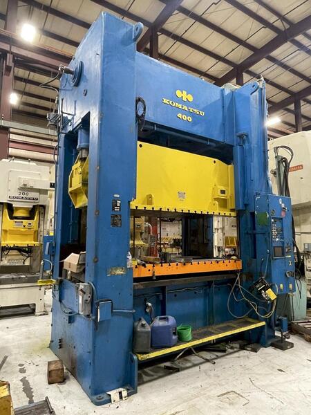 300 Ton, Komatsu #E2P-300, straight side double crank press, 7.9" stroke, 40" Shut Height, 8.66" adj., 30-60 - Image 7