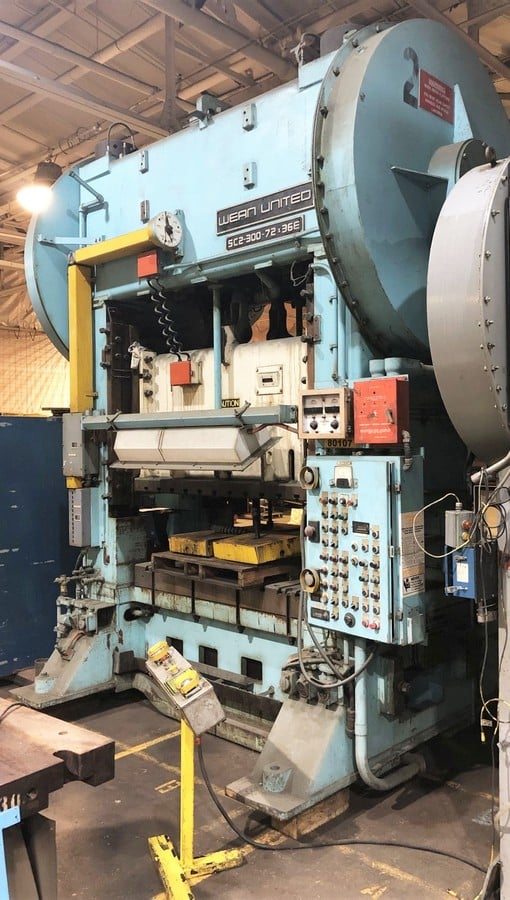 300 Ton, Warco #SC2-300, 6" stroke, 72" x 36" bed, 30-60 SPM, bargain, #3482 - Image 2