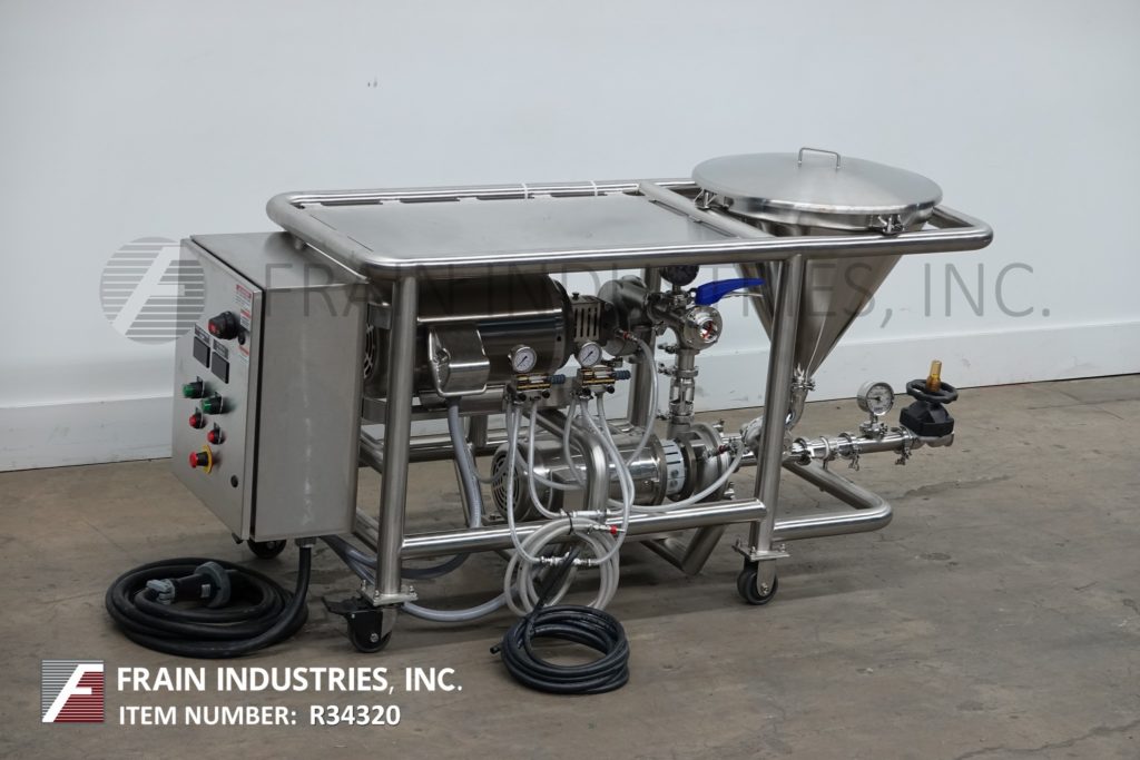 Fristam, 316 Stainless Steel, inline, integrated mixing system, incorporates Model FZX-2100 liquid ring pump - Image 1